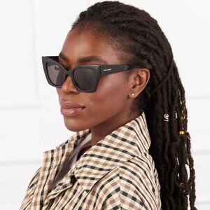 BRAND NEW Saint Laurent SL552 001 Black Black Cat Eye Women Sunglasses